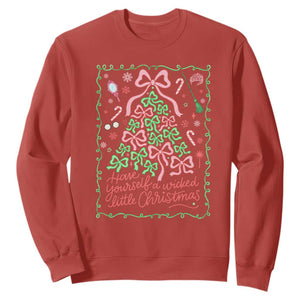 Have Yourself A Wicked Little Christmas Sweatshirt Funny Xmas Wizard Princess TS11 Red Print Your Wear