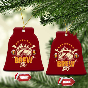Brewski Skiing Beer Ceramic Ornament Funny Skiing Skier Ski Vacation TS11 Print Your Wear