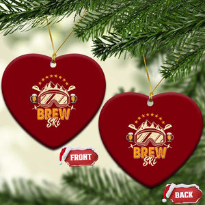 Brewski Skiing Beer Ceramic Ornament Funny Skiing Skier Ski Vacation TS11 Print Your Wear