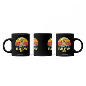 Brewski Skiing Beer Coffee Mug Funny Skiing Skier Ski Vacation Retro Sunset TS11 Print Your Wear