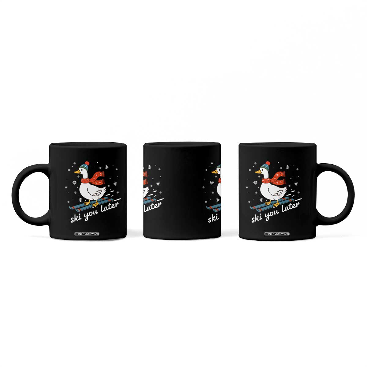 Funny Skiing Goose Coffee Mug Ski You Later Winter Vacation Sport TS11 Print Your Wear