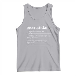 Funny Procrastiskiing Definition Skiing Snow Ski Sports Lover Tank Top TS11 Athletic Heather Print Your Wear