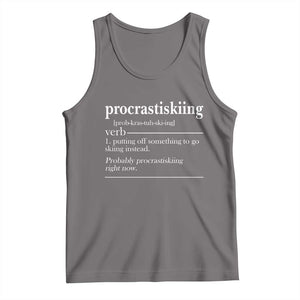 Funny Procrastiskiing Definition Skiing Snow Ski Sports Lover Tank Top TS11 Deep Heather Print Your Wear