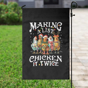 Making A List Chicken It Twice Garden Flag Funny Christmas Chicken TS11 Print Your Wear