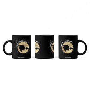 Funny Farmer Christmas Coffee Mug Xmas Santa Farm Tractor Moon TS11 Print Your Wear