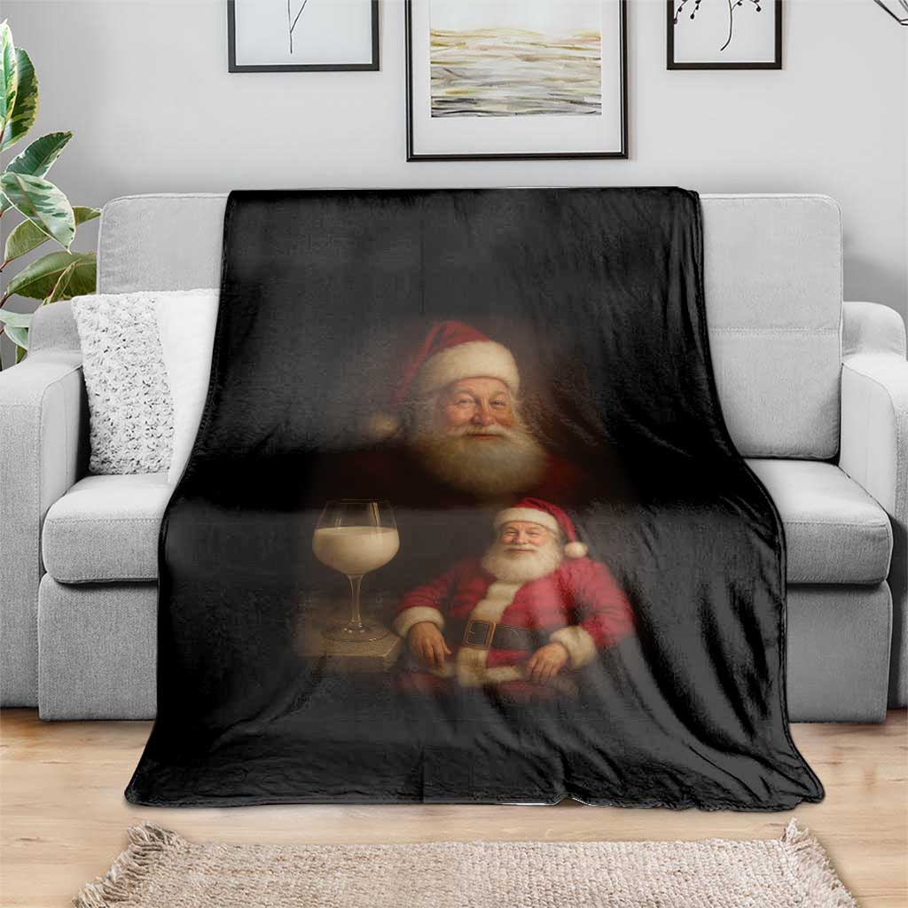 Funny Christmas Santa Drinking Milk Dank Meme Throw Blanket TS11 Print Your Wear