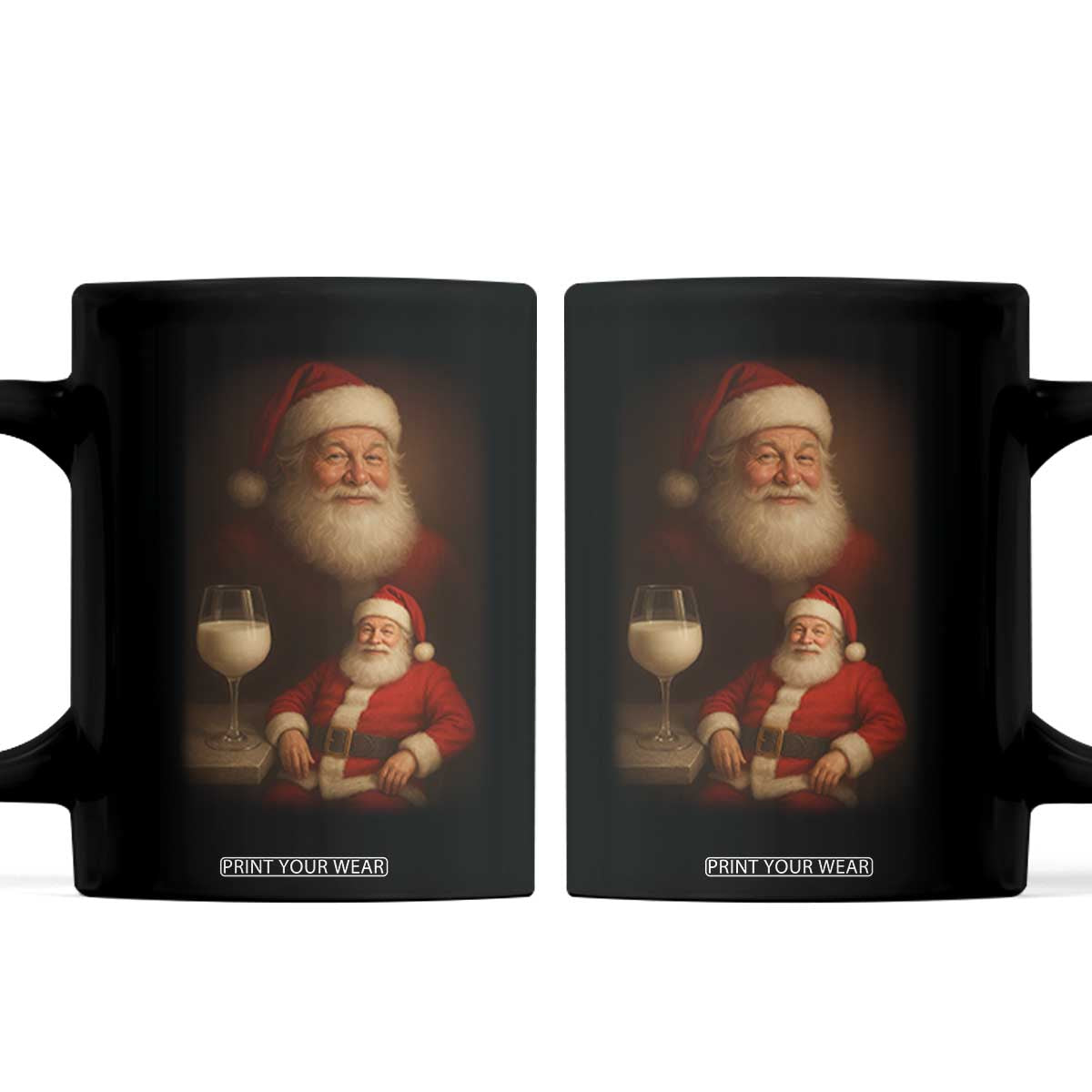 Funny Christmas Santa Drinking Milk Dank Meme Coffee Mug TS11 Black Print Your Wear