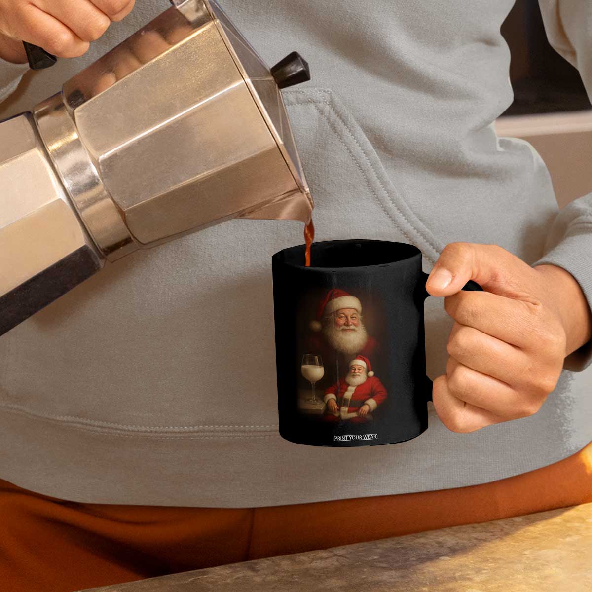 Funny Christmas Santa Drinking Milk Dank Meme Coffee Mug TS11 Print Your Wear