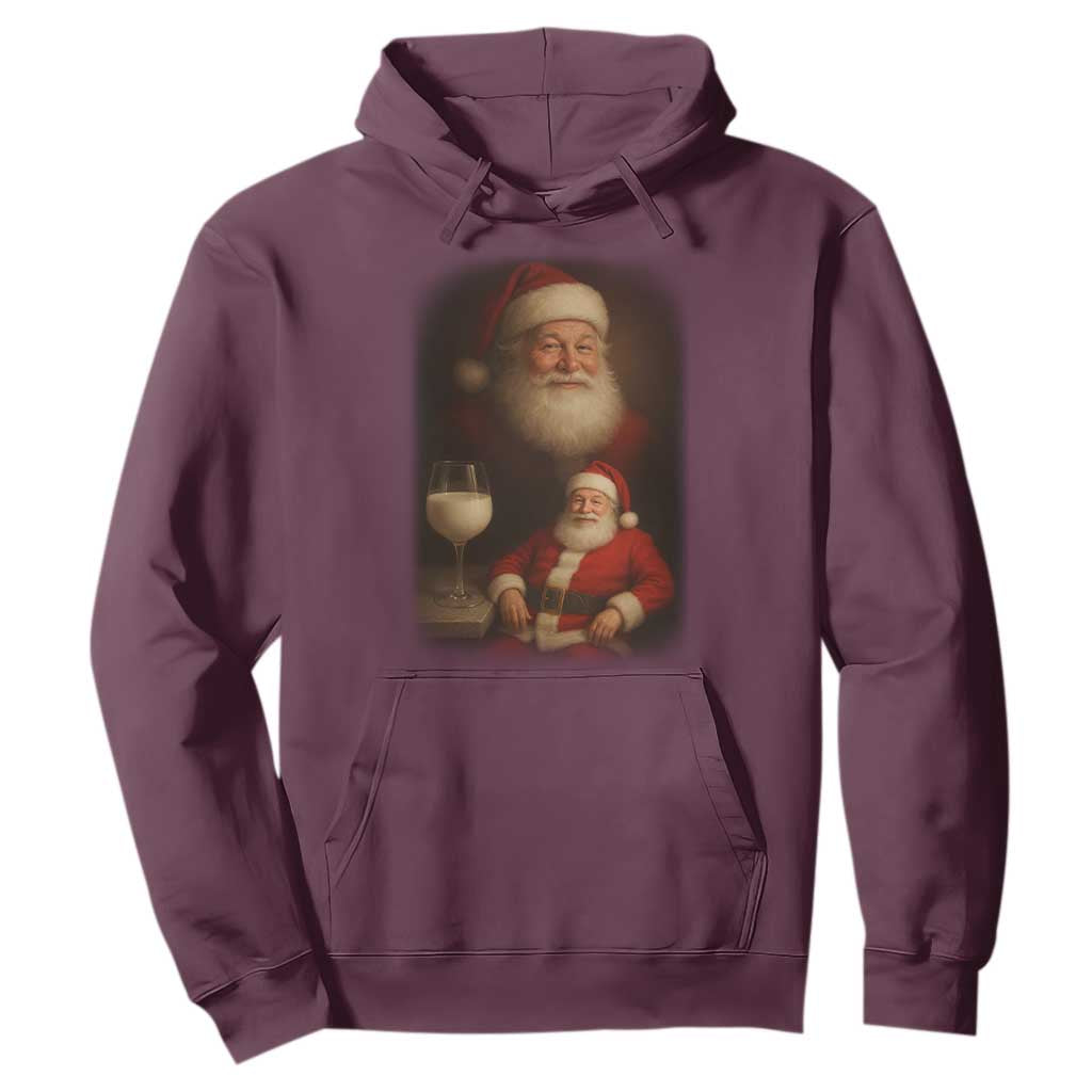 Funny Christmas Santa Drinking Milk Dank Meme Hoodie TS11 Maroon Print Your Wear