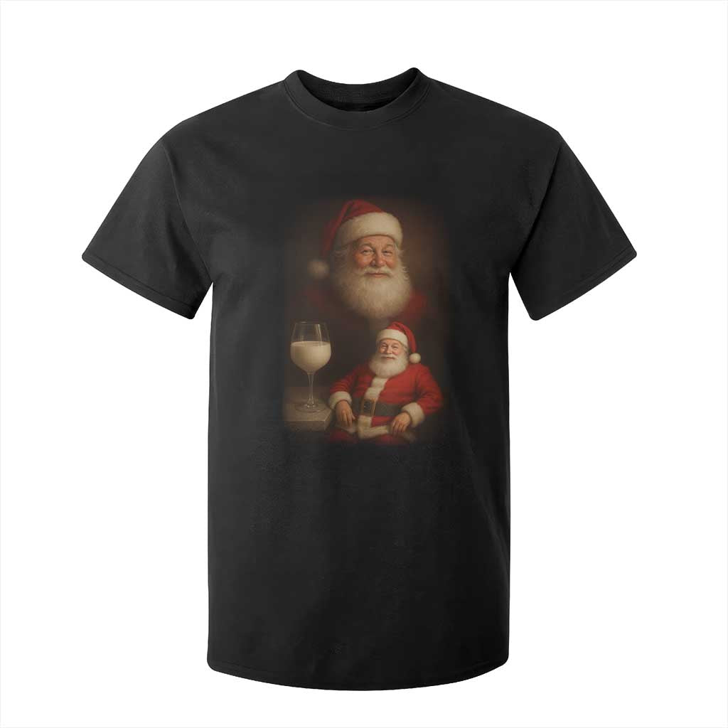 Funny Christmas Santa Drinking Milk Dank Meme T Shirt For Kid TS11 Black Print Your Wear