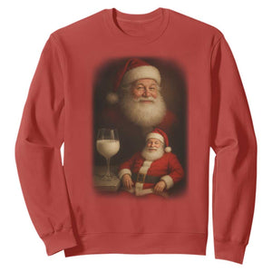 Funny Christmas Santa Drinking Milk Dank Meme Sweatshirt TS11 Red Print Your Wear