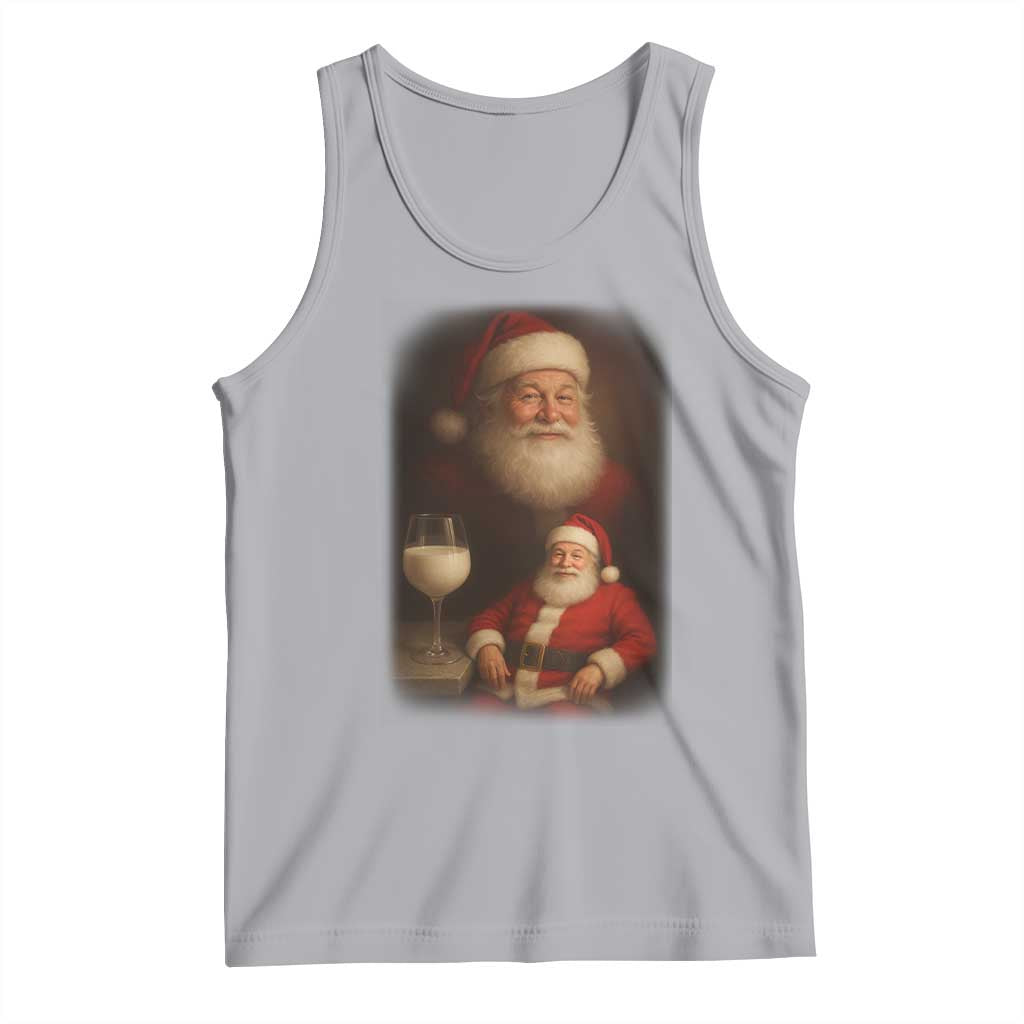 Funny Christmas Santa Drinking Milk Dank Meme Tank Top TS11 Athletic Heather Print Your Wear
