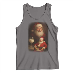 Funny Christmas Santa Drinking Milk Dank Meme Tank Top TS11 Deep Heather Print Your Wear
