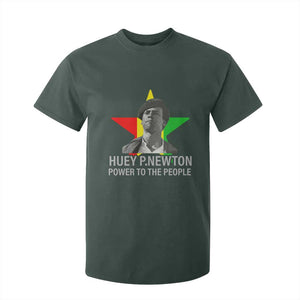 Huey P.Newton Power To The People T Shirt For Kid Black Panther Party Black History Month TS11 Dark Forest Green Print Your Wear