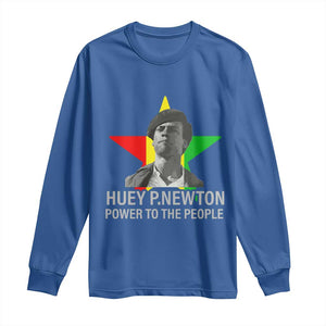 Huey P.Newton Power To The People Long Sleeve Shirt Black Panther Party Black History Month TS11 Royal Blue Print Your Wear