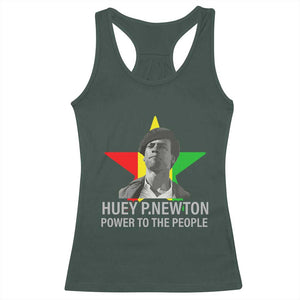 Huey P.Newton Power To The People Racerback Tank Top Black Panther Party Black History Month TS11 Dark Forest Green Print Your Wear