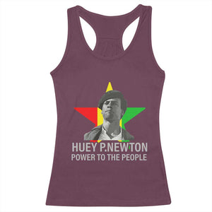 Huey P.Newton Power To The People Racerback Tank Top Black Panther Party Black History Month TS11 Maroon Print Your Wear