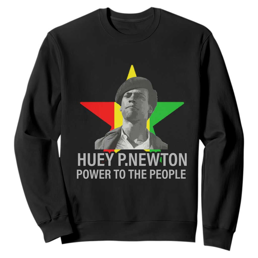 Huey P.Newton Power To The People Sweatshirt Black Panther Party Black History Month TS11 Black Print Your Wear