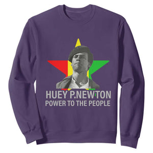 Huey P.Newton Power To The People Sweatshirt Black Panther Party Black History Month TS11 Purple Print Your Wear