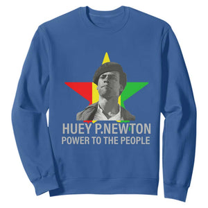 Huey P.Newton Power To The People Sweatshirt Black Panther Party Black History Month TS11 Royal Blue Print Your Wear