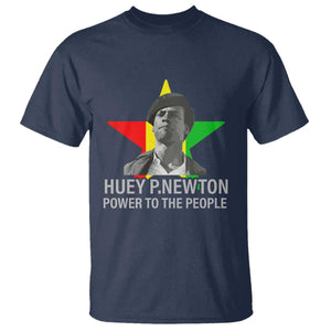 Huey P.Newton Power To The People T Shirt Black Panther Party Black History Month TS11 Navy Print Your Wear