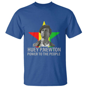 Huey P.Newton Power To The People T Shirt Black Panther Party Black History Month TS11 Royal Blue Print Your Wear