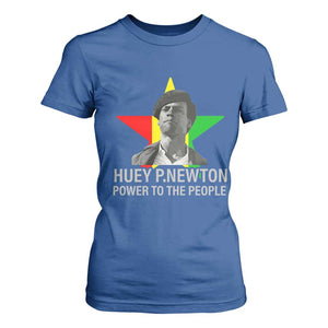 Huey P.Newton Power To The People T Shirt For Women Black Panther Party Black History Month TS11 Royal Blue Print Your Wear