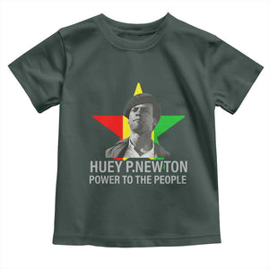 Huey P.Newton Power To The People Toddler T Shirt Black Panther Party Black History Month TS11 Dark Forest Green Print Your Wear