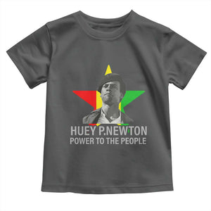 Huey P.Newton Power To The People Toddler T Shirt Black Panther Party Black History Month TS11 Dark Heather Print Your Wear