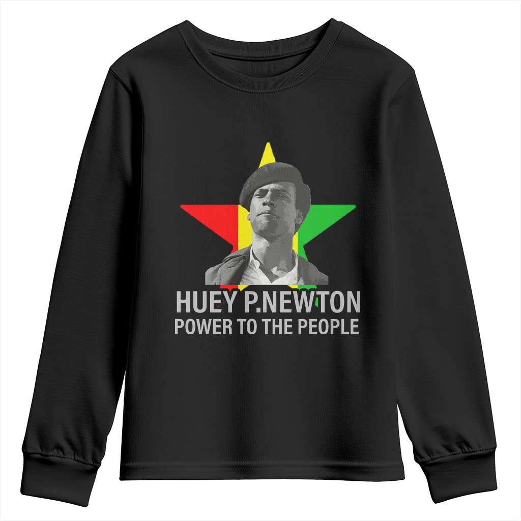 Huey P.Newton Power To The People Youth Sweatshirt Black Panther Party Black History Month TS11 Black Print Your Wear