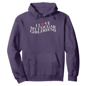 Funny I Love My Cougar Girlfriend Hoodie Boyfriend Valentines Couple Matching TS11 Purple Print Your Wear