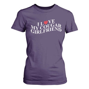 Funny I Love My Cougar Girlfriend T Shirt For Women Boyfriend Valentines Couple Matching TS11 Purple Print Your Wear