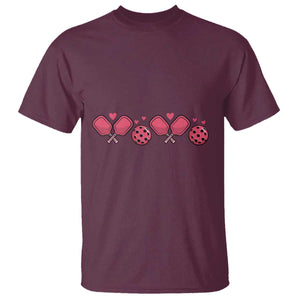 Funny Valentine's Day Xoxo Pink Pickleball T Shirt TS11 Maroon Print Your Wear