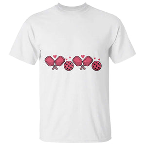 Funny Valentine's Day Xoxo Pink Pickleball T Shirt TS11 White Print Your Wear