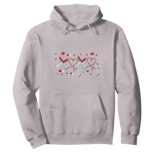 Funny Valentine's Day Nurse Doctor Hoodie Heart Stethoscope TS11 Ice Gray Print Your Wear