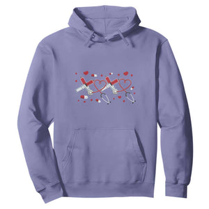 Funny Valentine's Day Nurse Doctor Hoodie Heart Stethoscope TS11 Violet Print Your Wear