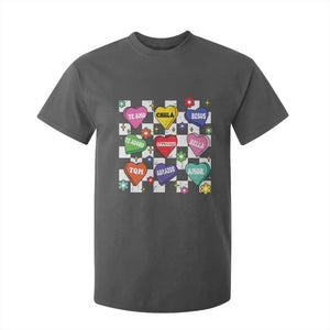 Funny Spanish Candy Heart Valentine's Day T Shirt For Kid TS11 Dark Heather Print Your Wear
