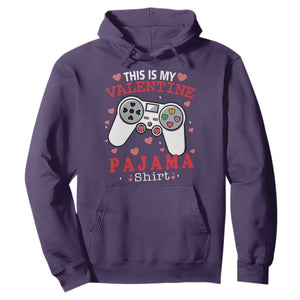 Funny Valentine's Day Gaming Hoodie This Is My Valentine Pajama Shirt Game Console TS11 Purple Print Your Wear