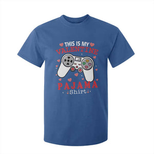 Funny Valentine's Day Gaming T Shirt For Kid This Is My Valentine Pajama Shirt Game Console TS11 Royal Blue Print Your Wear