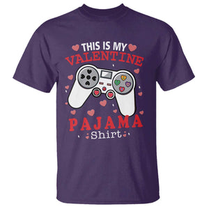 Funny Valentine's Day Gaming T Shirt This Is My Valentine Pajama Shirt Game Console TS11 Purple Print Your Wear