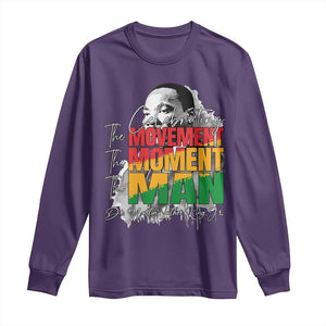 Dr Martin Luther King Jr Long Sleeve Shirt Celebrating The Movement Moment The Man TS11 Purple Print Your Wear