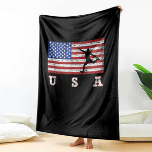 Patriotic Soccer Throw Blanket USA American Flag Team TS11 Print Your Wear