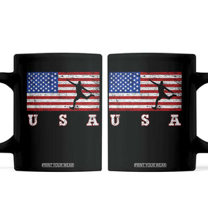 Patriotic Soccer Coffee Mug USA American Flag Team TS11 Black Print Your Wear