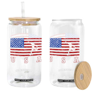 Patriotic Soccer Glass Can USA American Flag Team TS11 Print Your Wear