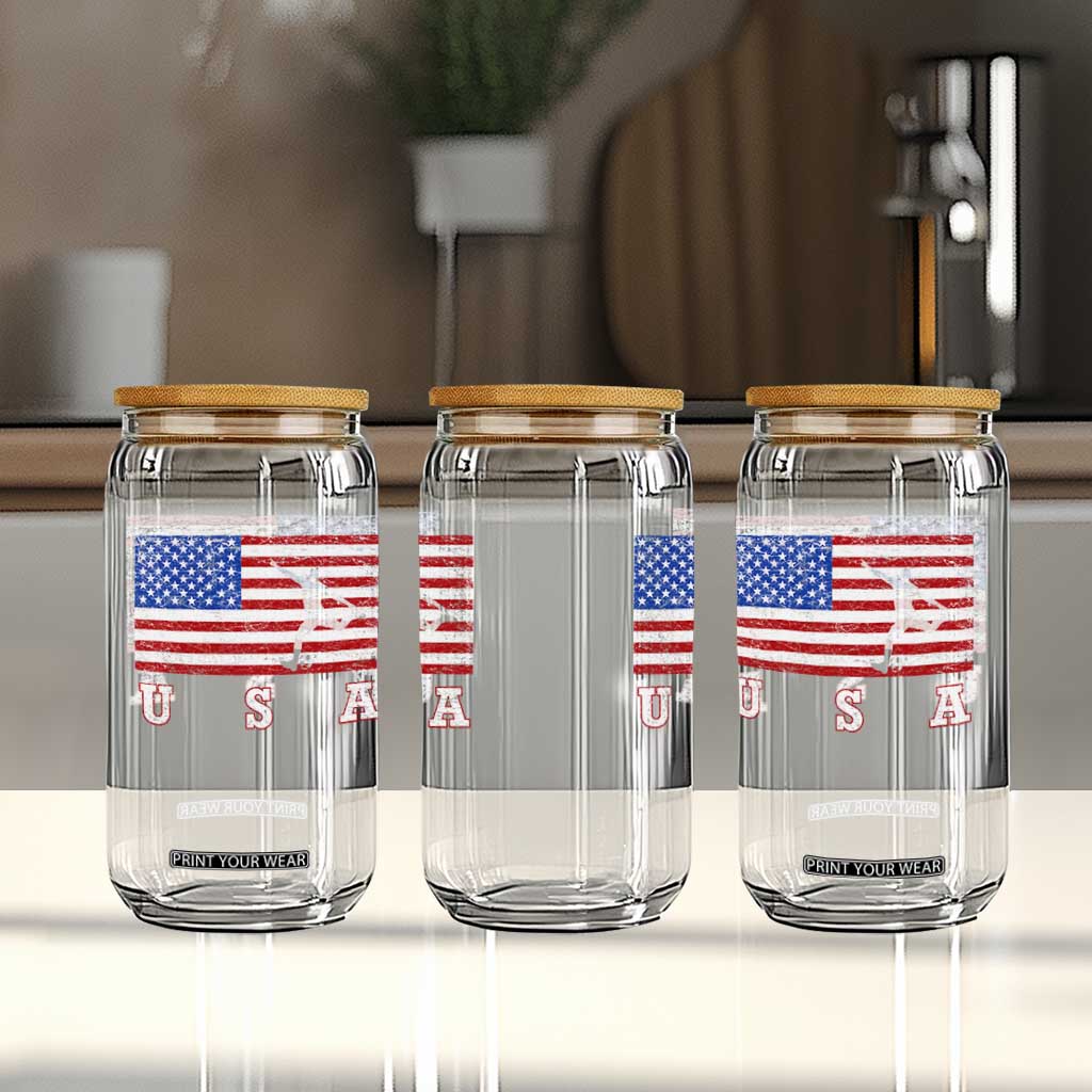 Patriotic Soccer Glass Can USA American Flag Team TS11 Print Your Wear