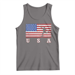 Patriotic Soccer Tank Top USA American Flag Team TS11 Deep Heather Print Your Wear