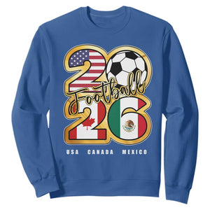 Soccer Football Lover Sweatshirt USA Canada Mexico Pride 2026 TS11 Royal Blue Print Your Wear