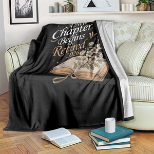 A New Chapter Begins Retired 2026 Throw Blanket Retired Teacher Floral Book TS11 Print Your Wear
