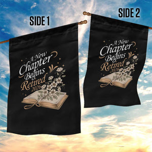 A New Chapter Begins Retired 2026 Garden Flag Retired Teacher Floral Book TS11 Print Your Wear