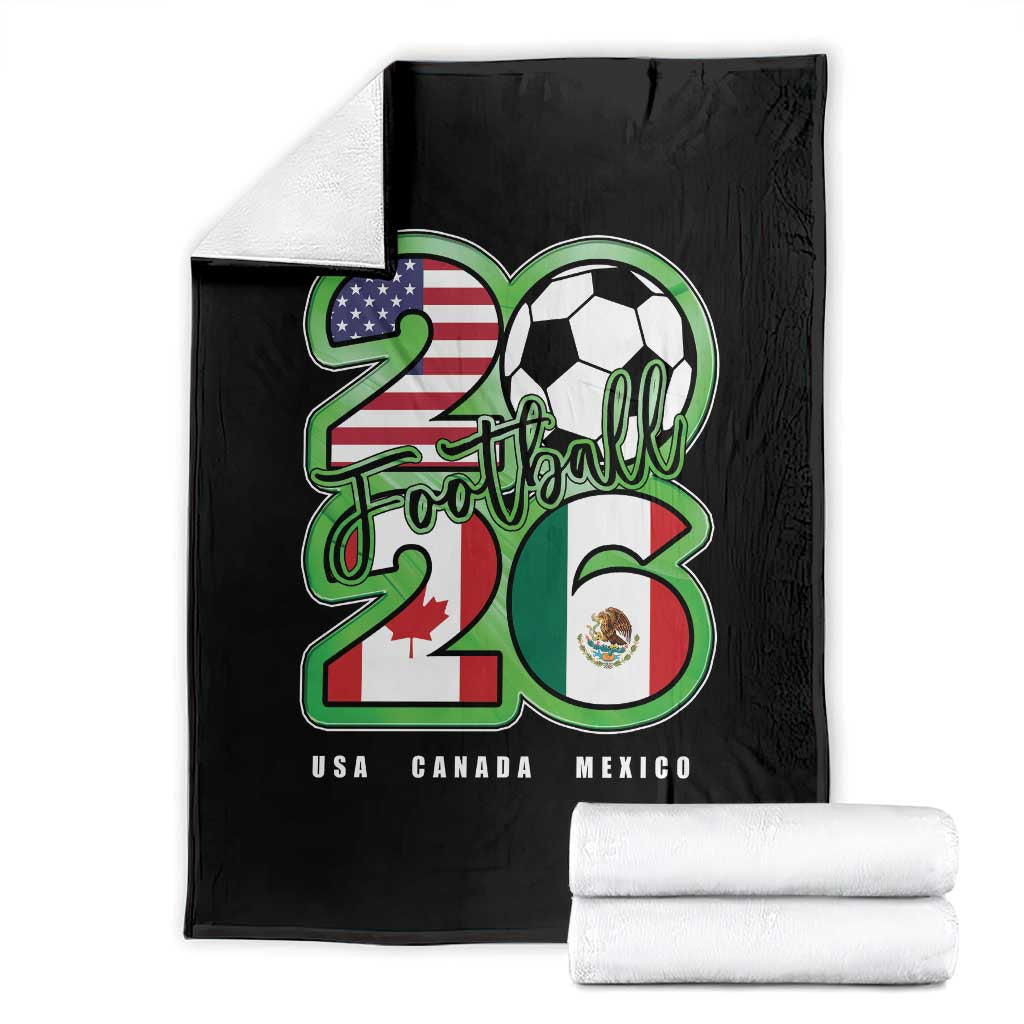 Soccer Football Lover Throw Blanket USA Canada Mexico Pride 26 TS11 Black Print Your Wear
